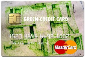 green fake credit card
