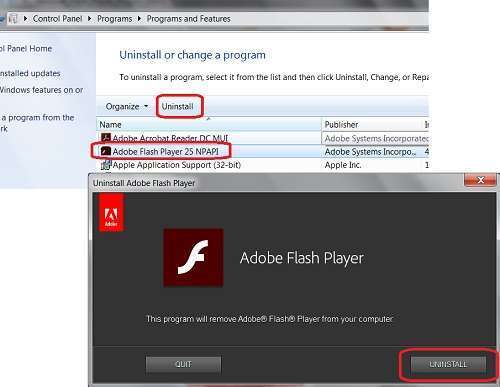 How to remove Adobe Flash Player
