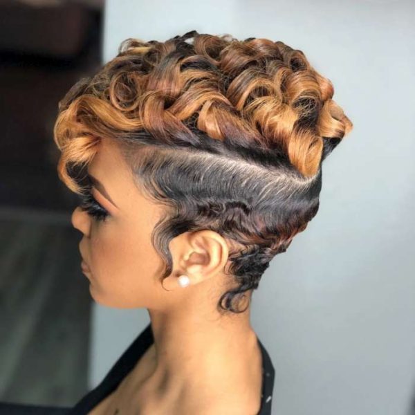 African American Curly Undercut