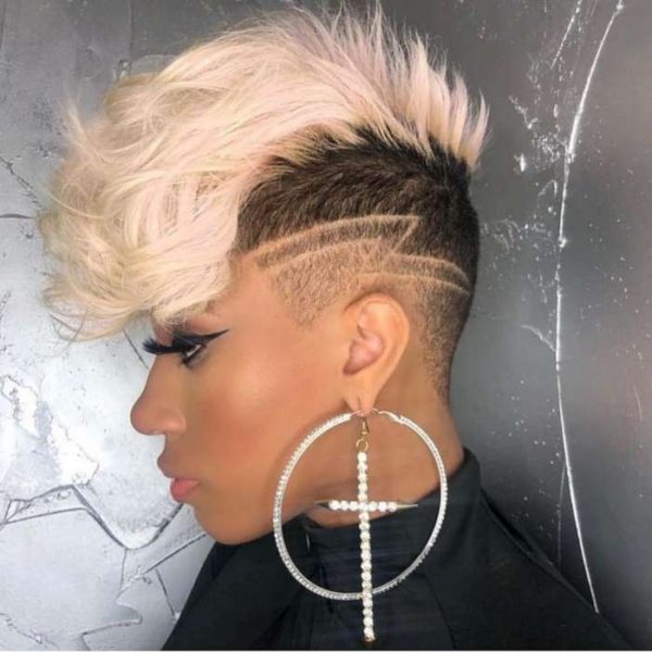 Pixie Cut African American Blonde