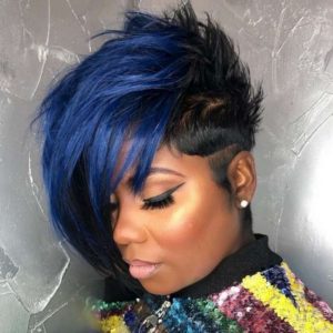 Pixie Cut African American Navyblue