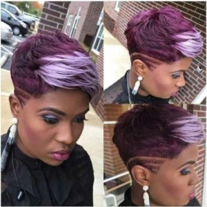 Pixie Cut African American Purple