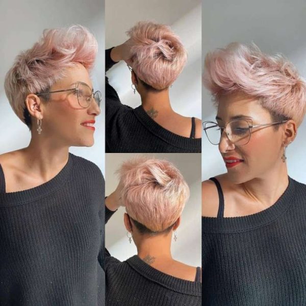 undercut rosa pink