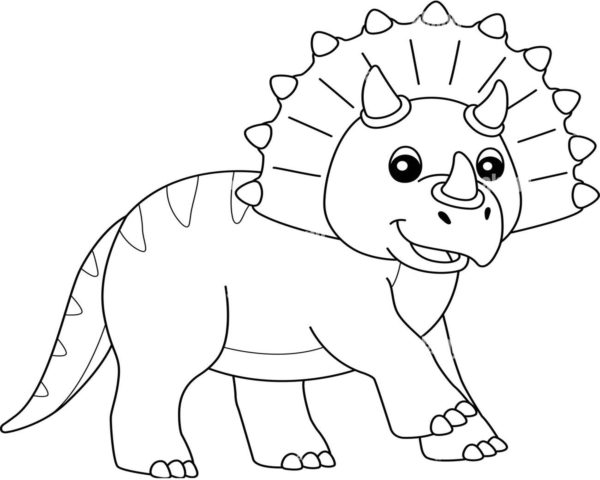 baby triceratops coloring page