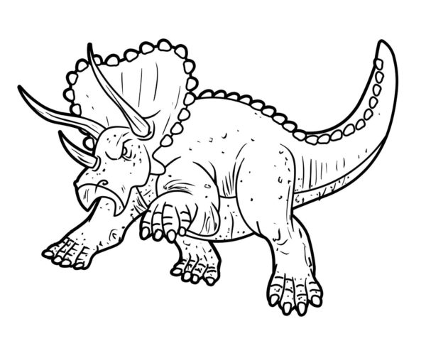 harsh triceratops coloring page