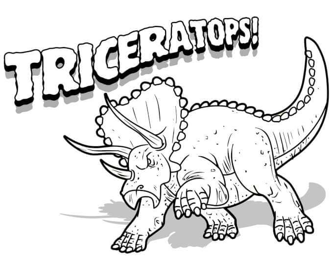 triceratops coloring pages