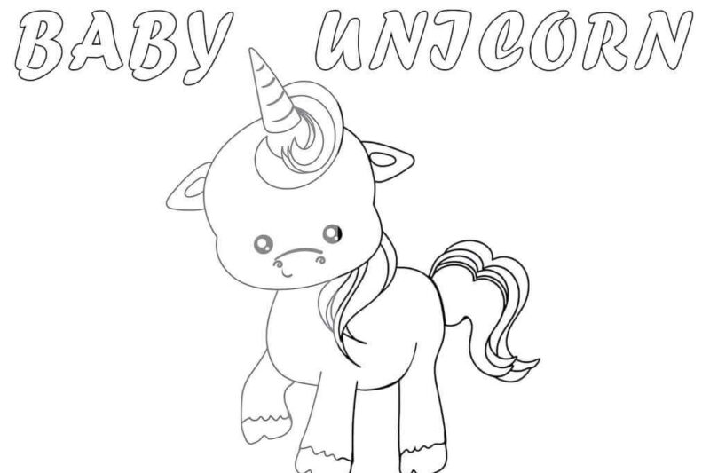 Baby unicorn coloring page 1024 px 32.2 kb
