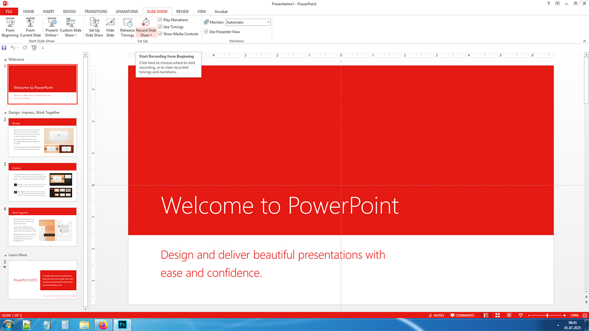 PowerPoint 2016 SlideShow Making Software.