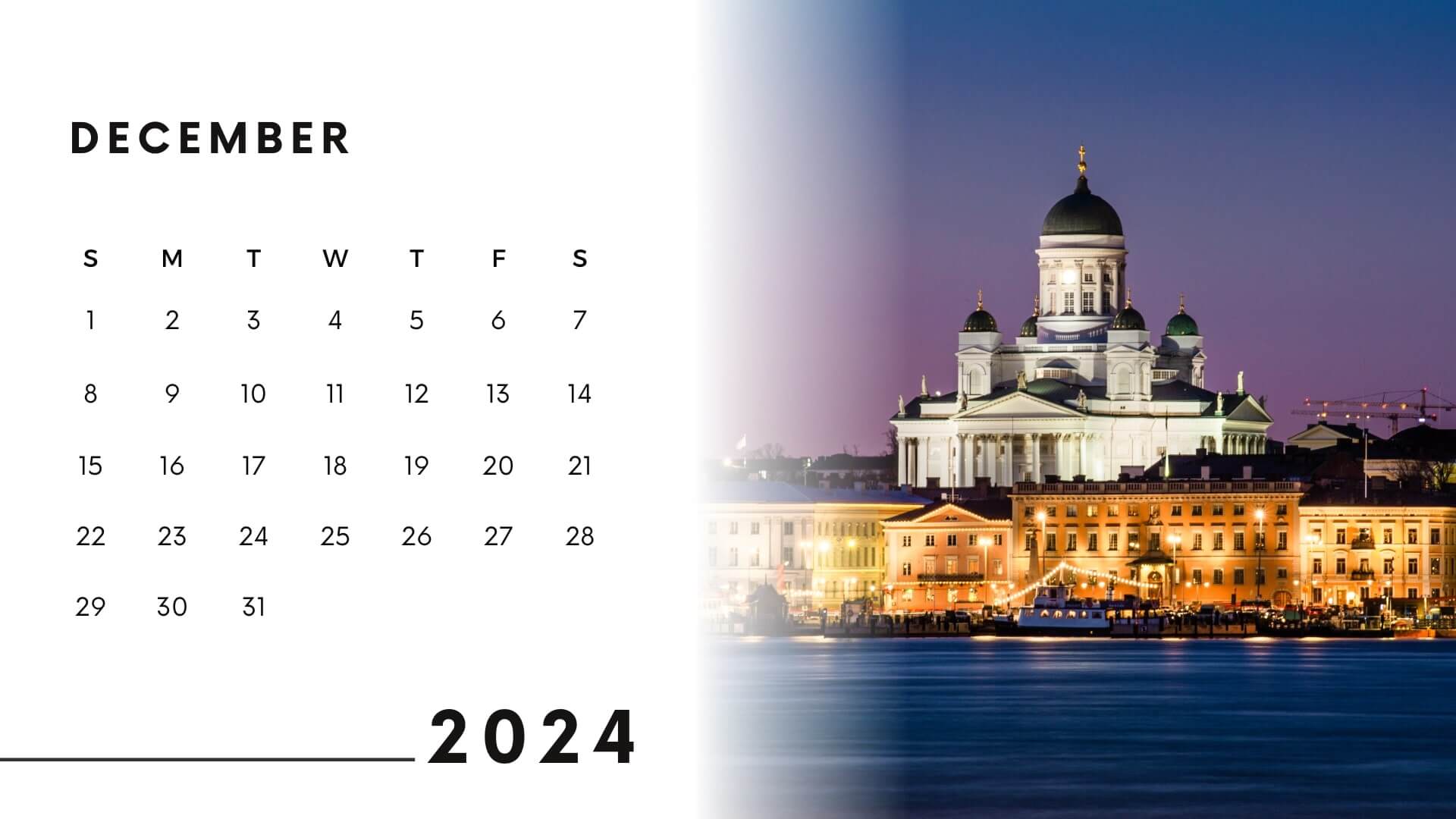 calendar 2024 december
