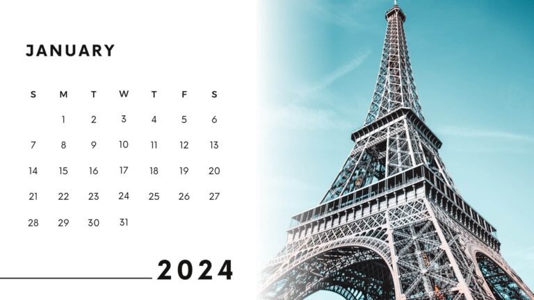 1 calendar 2024 january