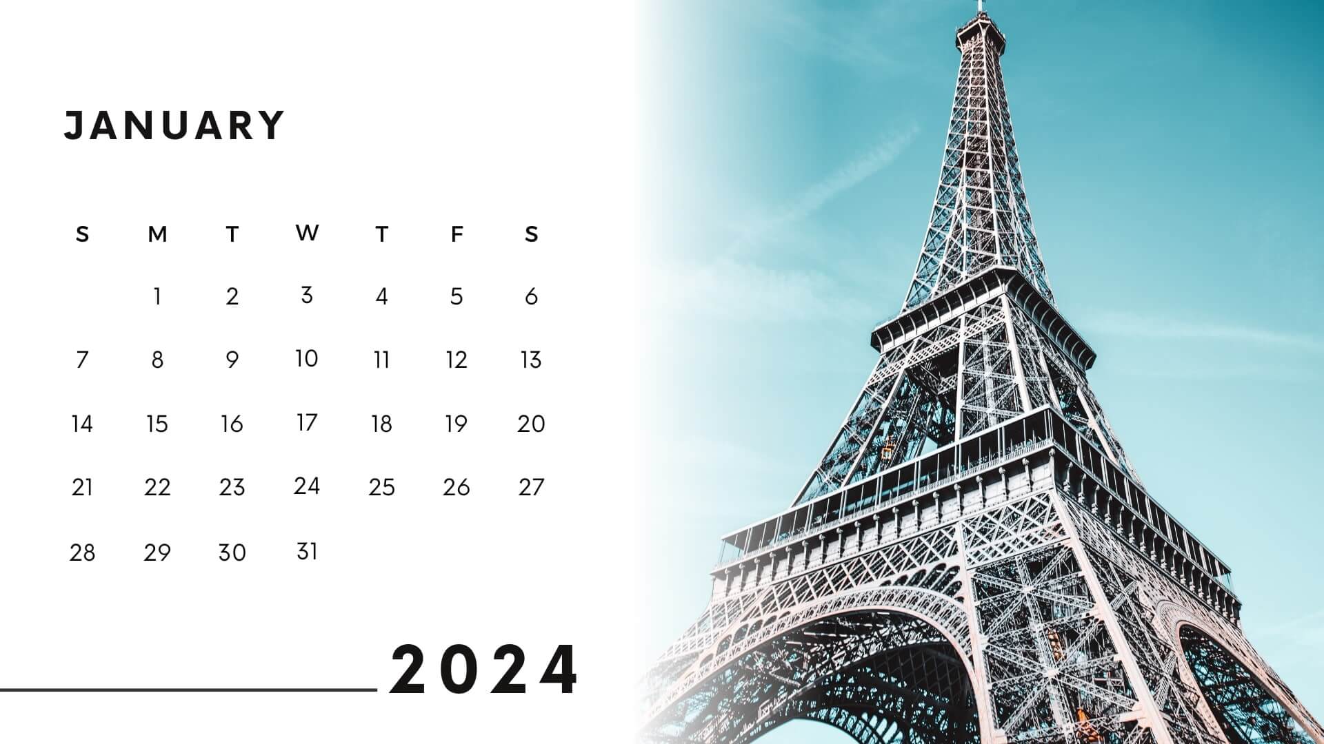 calendar 2024 january