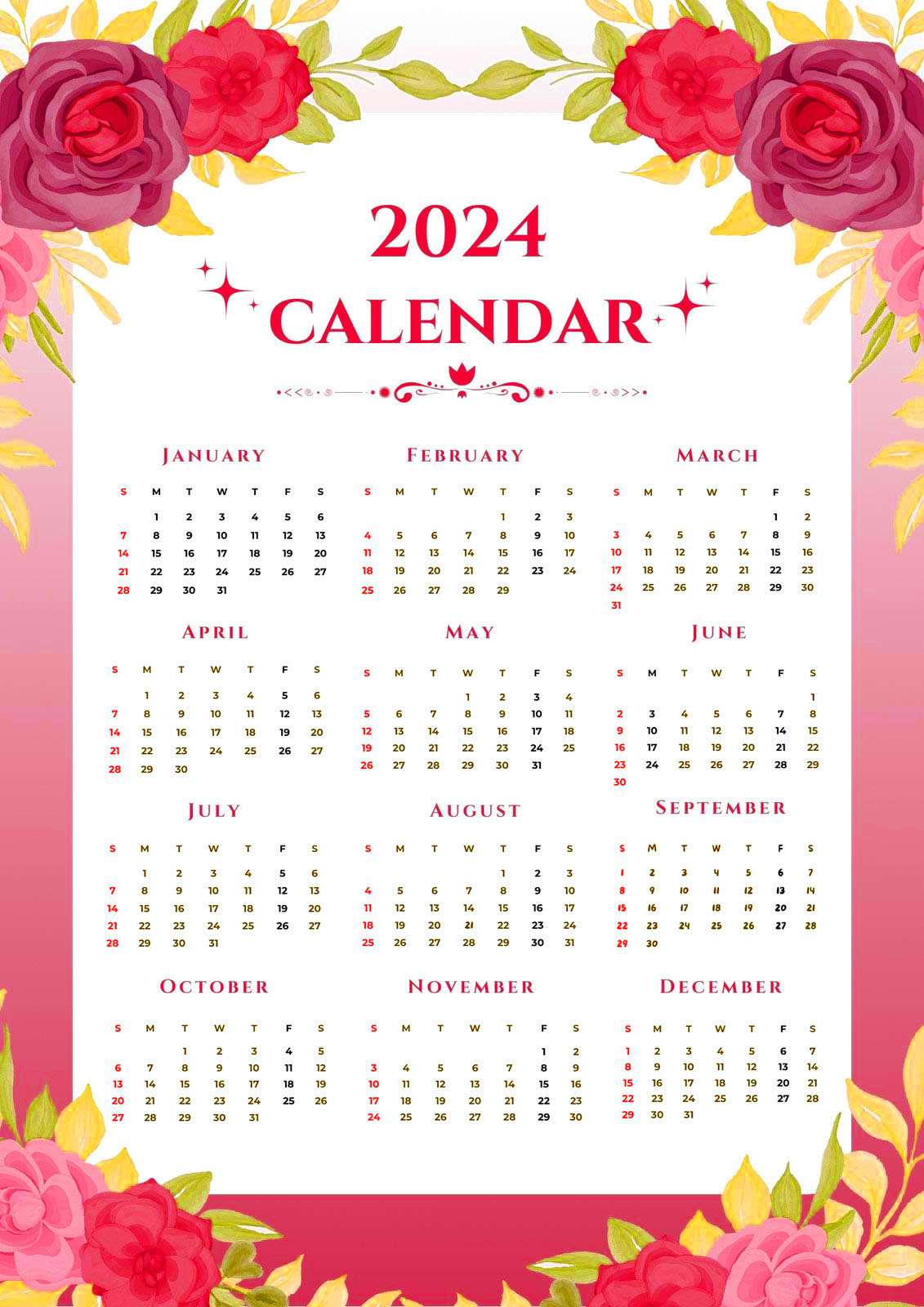 2024 Calendar Daily Plan