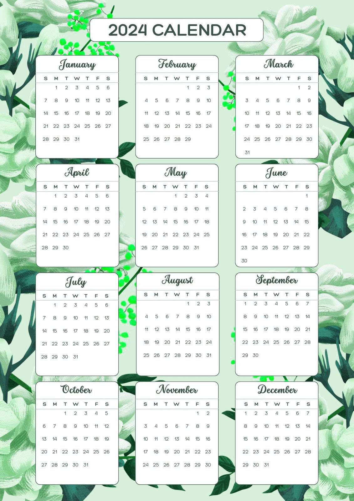 2024 Calendar Daily Program