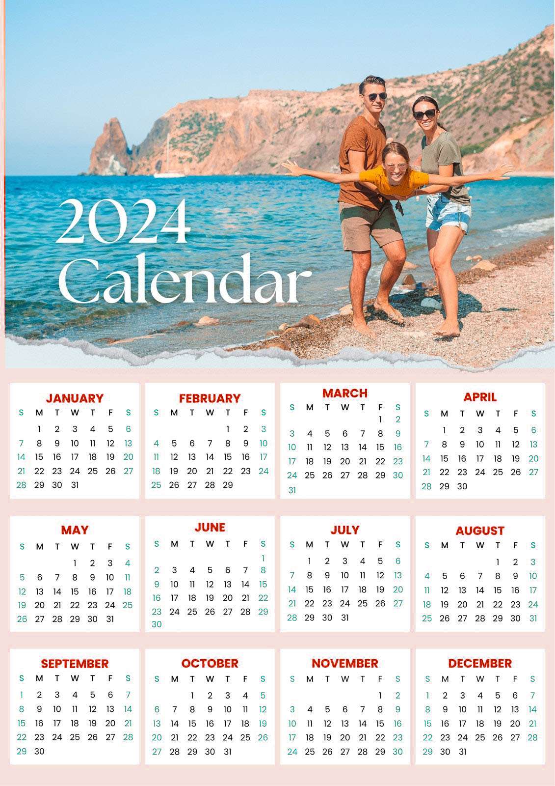 2024 Calendar Planned Months