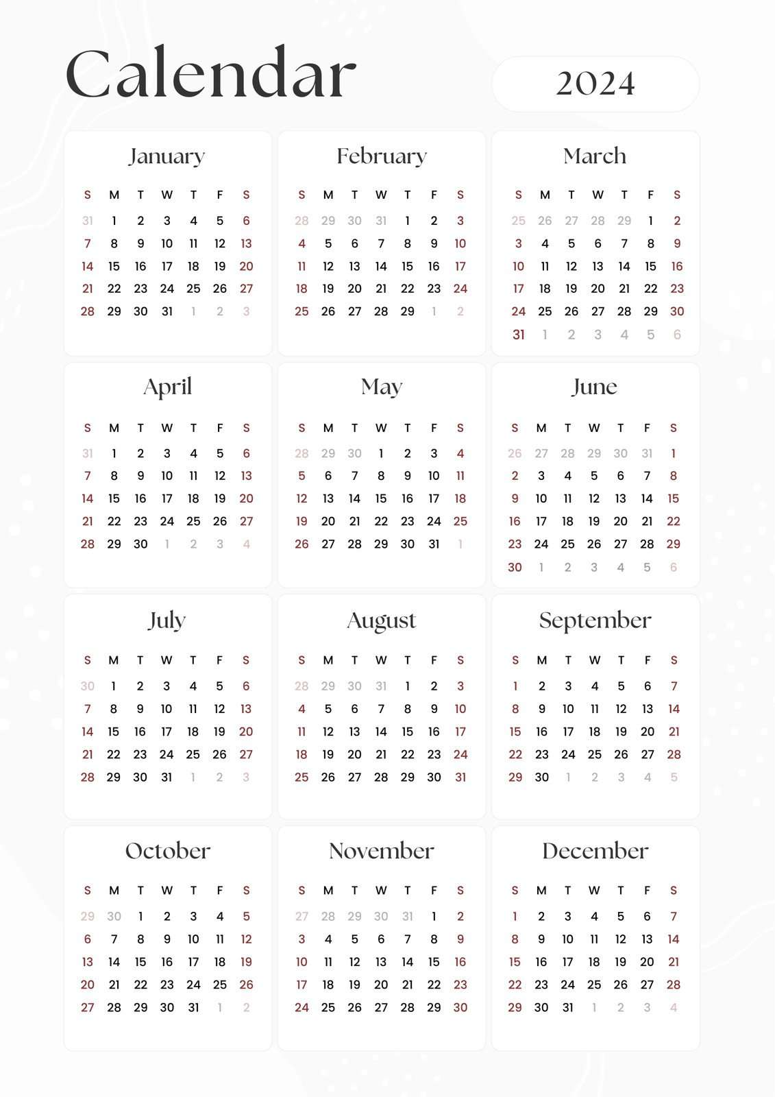 2024 Calendar Planner