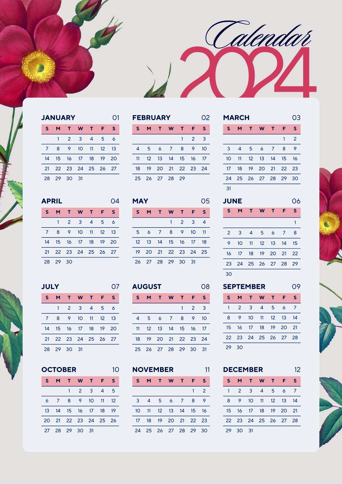 2024 Calendar Planning Notebook