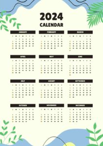 2024 Calendar Weekly Agenda