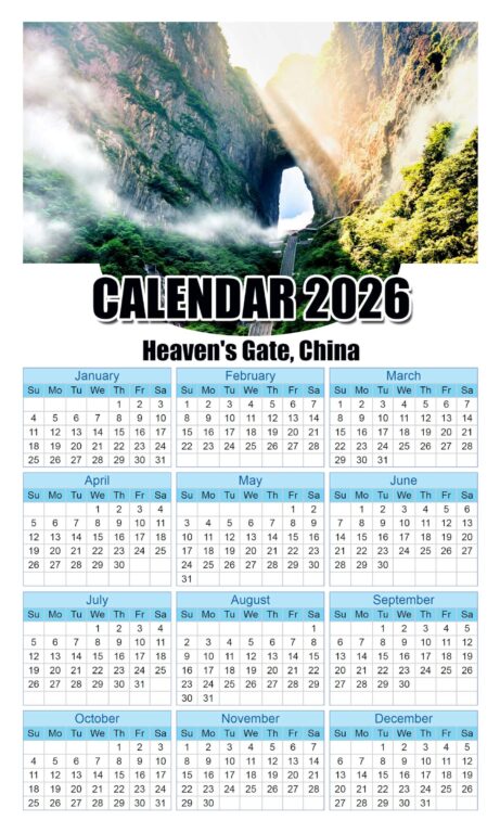 Calendar 2026 With Holidays Heaven's-Gate-China