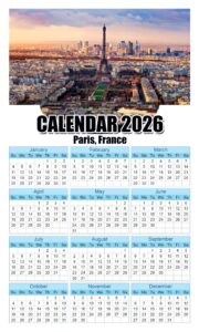 Calendar 2026 With Holidays Paris-France