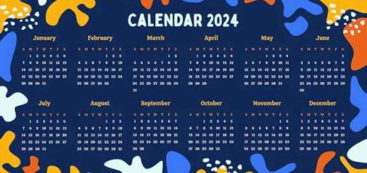 colorful 2024 calendar