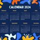 colorful 2024 calendar