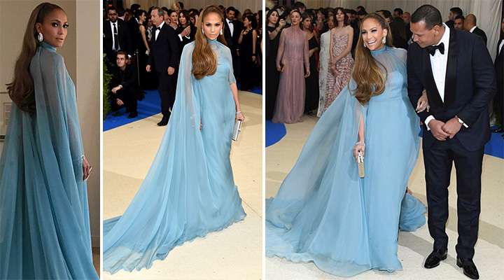 Jennifer Lopez’s Blue Dress worn during the Met Gala 2017