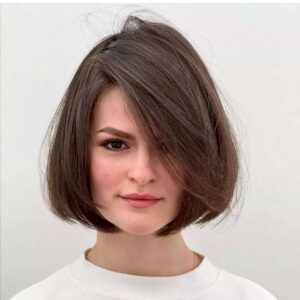 bold-faced bob cut inverted