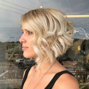 flowy bob cut for women