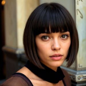 highlighted pixie bob haircut