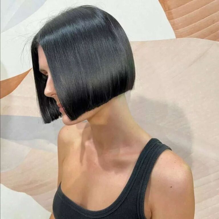 sculpted bob cut hair short