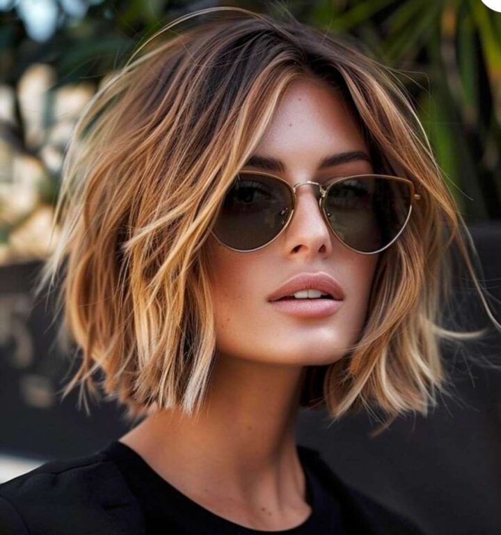 wavy cut bob haircut