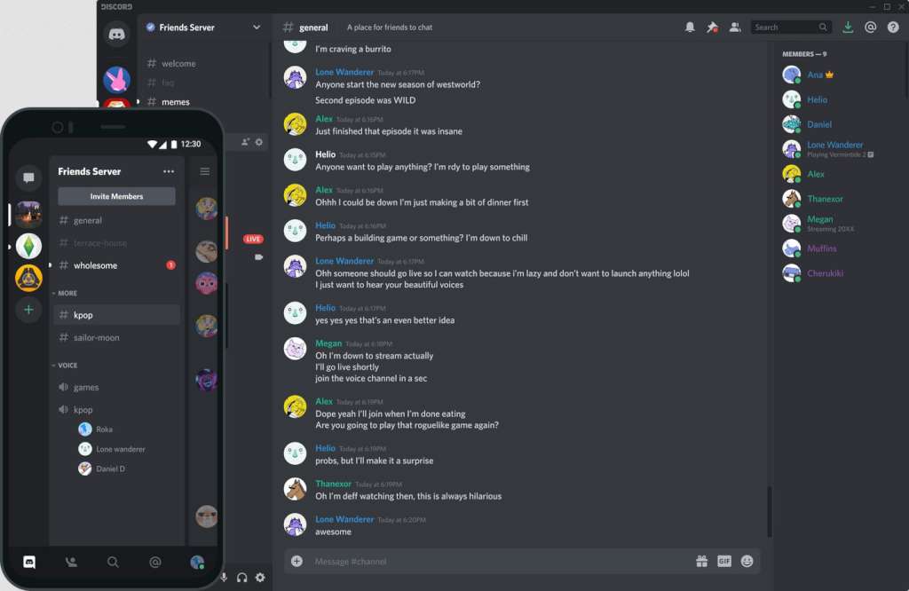 using discord