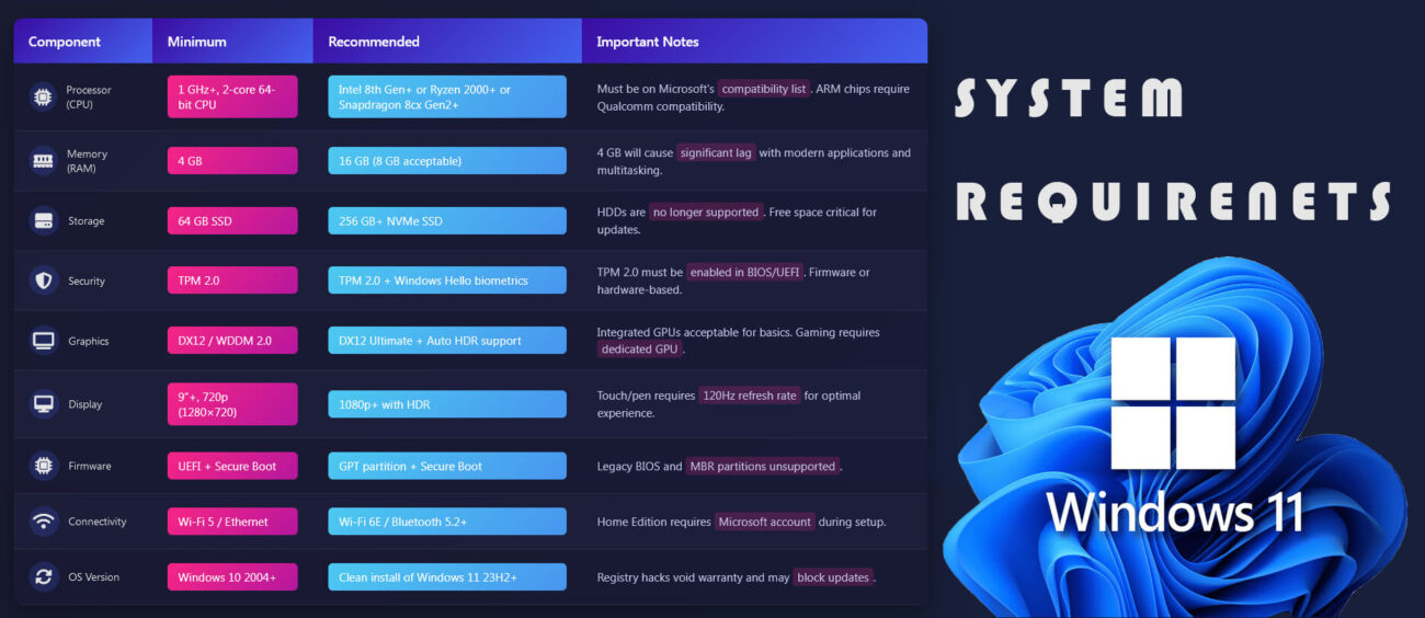 windows 11 requirements