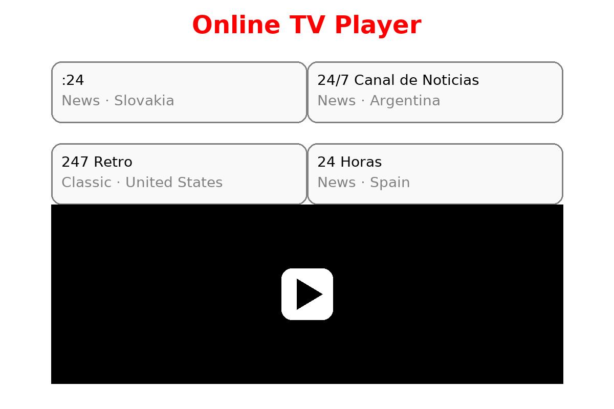 online tv player